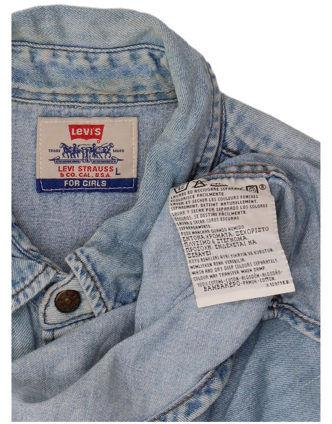 LEVI'S muška traper košulja velika plava pamuk