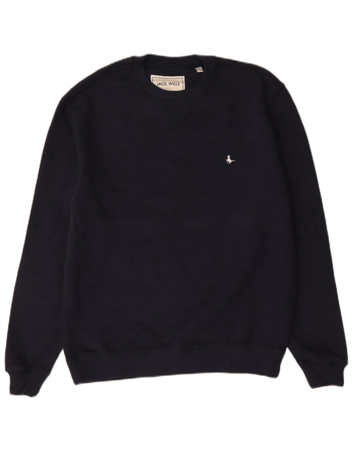 Jack Wills Muška majica s kratkim rukavima Mali tamnoplavi pamuk