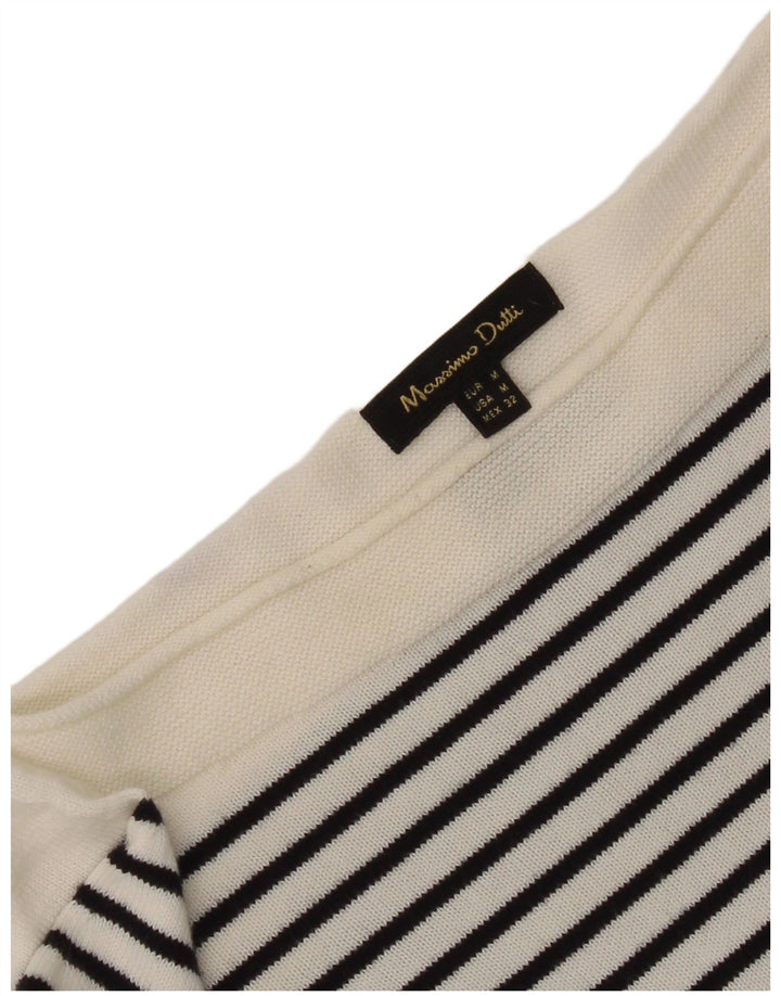 Ženska majica s 3/4 rukavima Massimo Dutti UK 12 Srednje bijele pruge, nautičke