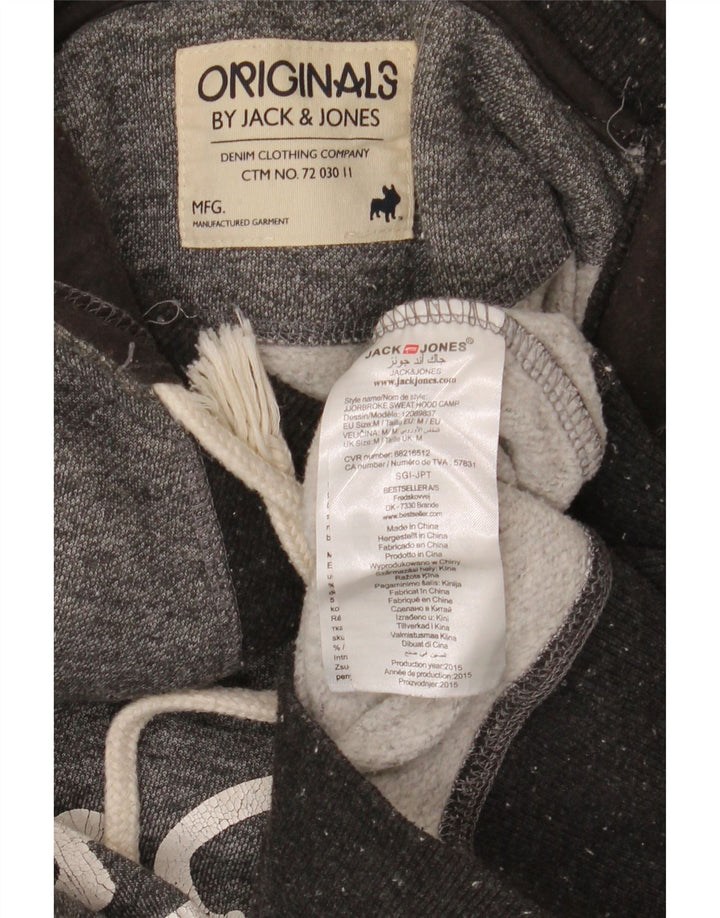 Jack & Jones muška majica s kapuljačom s kapuljačom srednje sive boje od poliestera