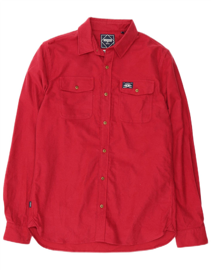 Superdry muška košulja srednje crvene pamučne boje