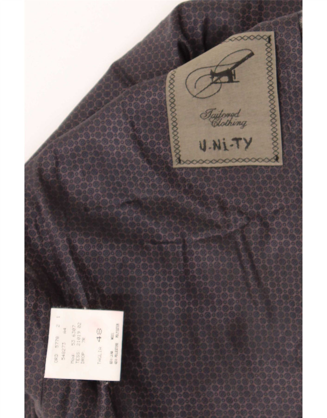 Vintage muški prsluk IT 48 Srednje siva gingham vuna