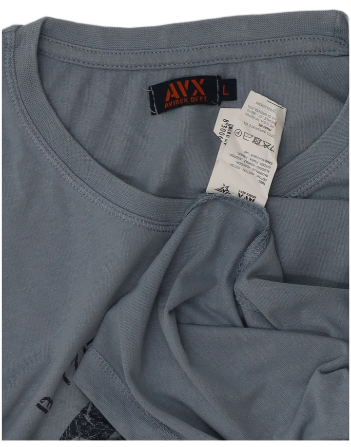 Avirex muška majica s grafičkim motivima, veliki plavi pamuk