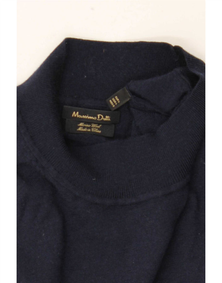 Massimo Dutti, muški džemper s kornjačičastim ovratnikom, velika tamnoplava merino vuna