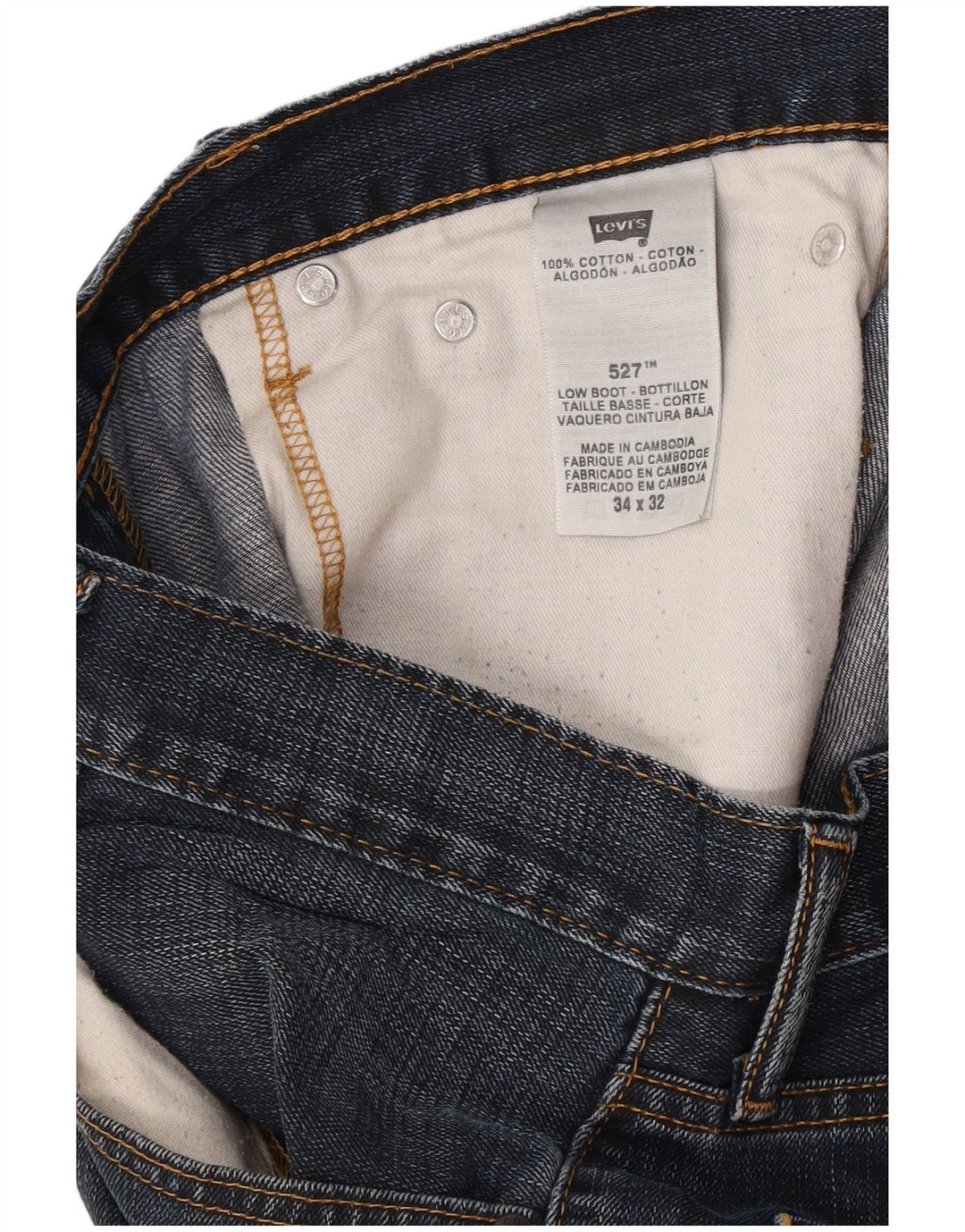Levi's muške 527 Bootcut traperice W34 L32 tamnoplavi pamuk