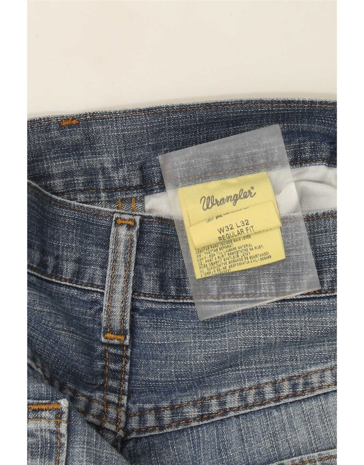 Wrangler muške ravne traperice regularnog kroja W32 L32 plavi pamuk