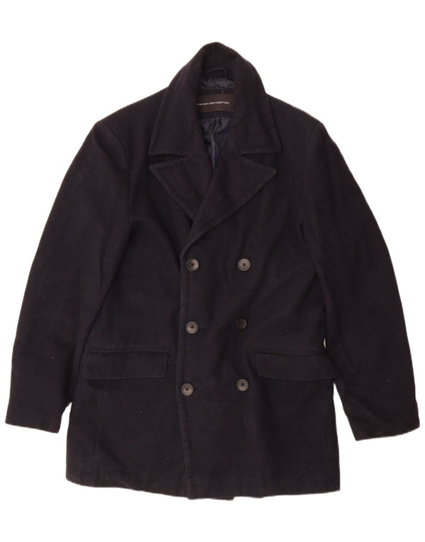 FRENCH CONNECTION Muški kaput s dvorednim kopčanjem UK 40 Veliki tamnoplavi