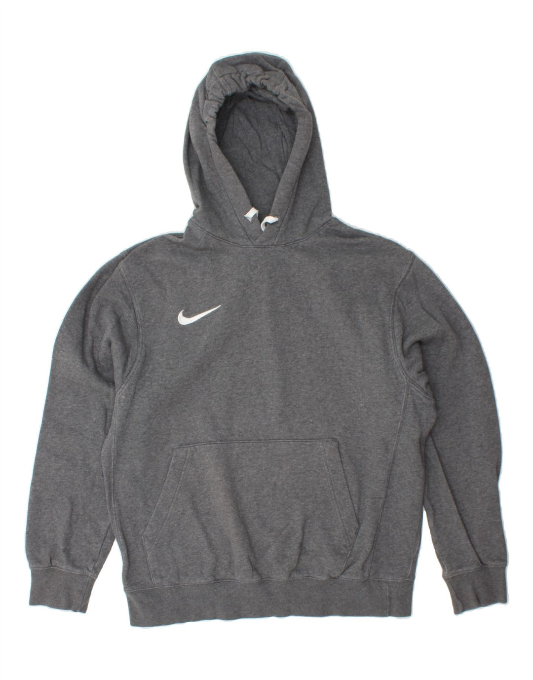 NIKE Womens Oversized Hoodie Jumper UK 14 Medium Grey Cotton Vintage Nike and Second-Hand Nike from Messina Hembry 