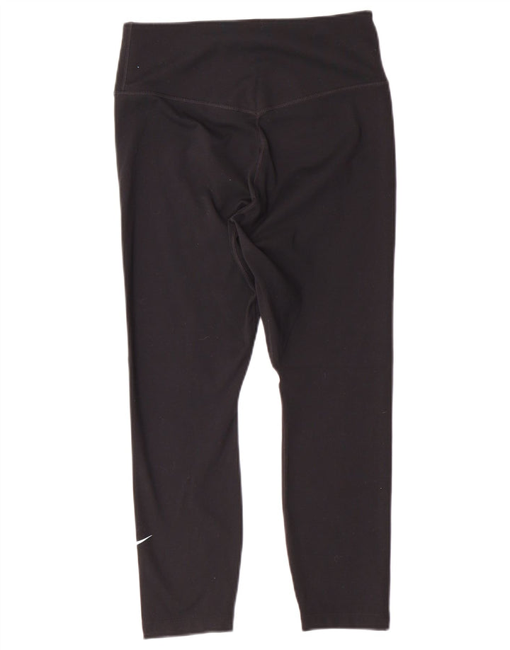 NIKE ženske Dri Fit Capri tajice UK 8 male crne poliesterske