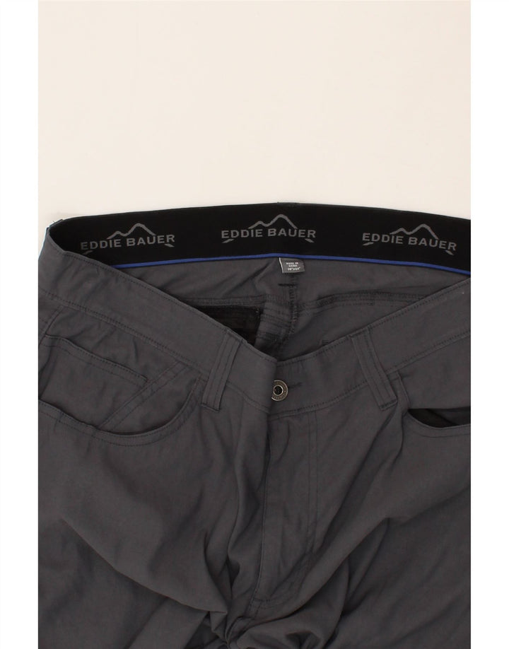 EDDIE BAUER Mens Straight Casual Trousers W36 L34  Grey Polyester Vintage Eddie Bauer and Second-Hand Eddie Bauer from Messina Hembry 