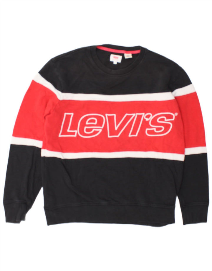 Levi's muška trenirka s grafičkim motivima, srednji crni pamuk u blokovima boja