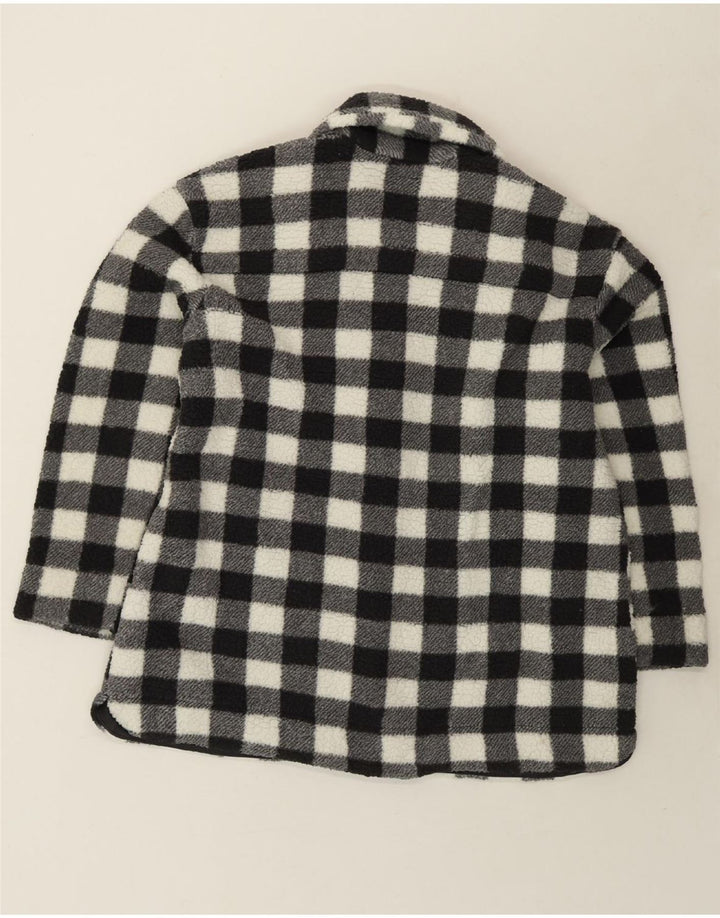 LEE Womens Fleece Bomber Jacket UK 16 XL Black Check Polyester Vintage Lee and Second-Hand Lee from Messina Hembry 