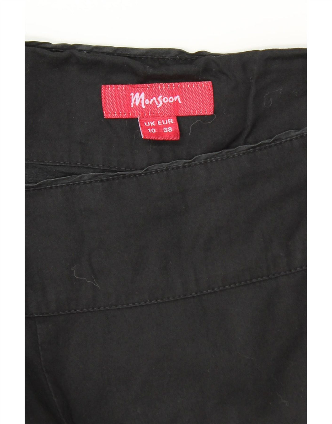 MONSOON ženska suknja A-kroja s apstraktnim uzorkom UK 10 Mala W30 crni pamuk