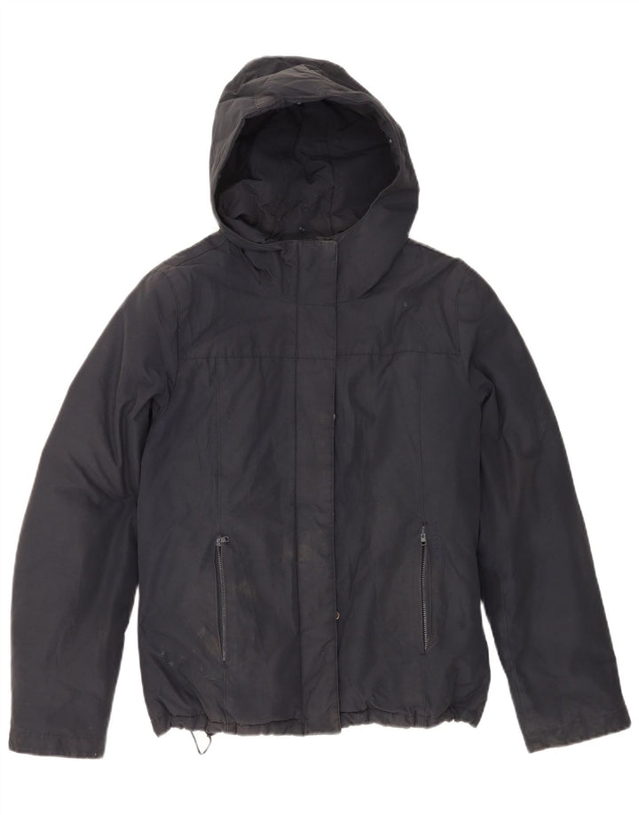 Woolrich ženska podstavljena jakna s kapuljačom UK 14 srednje tamnoplavi pamuk