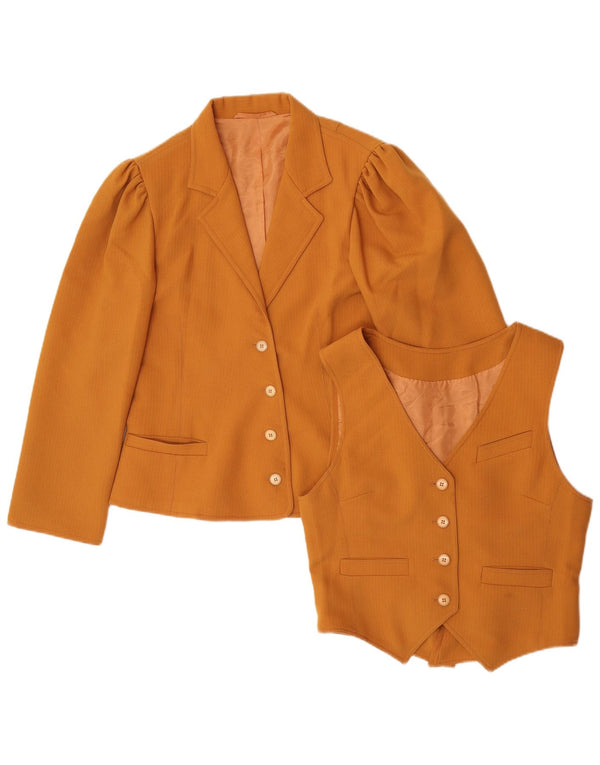 Vintage ženski set od 2 komada s 4 gumba UK 10 malih narančastih