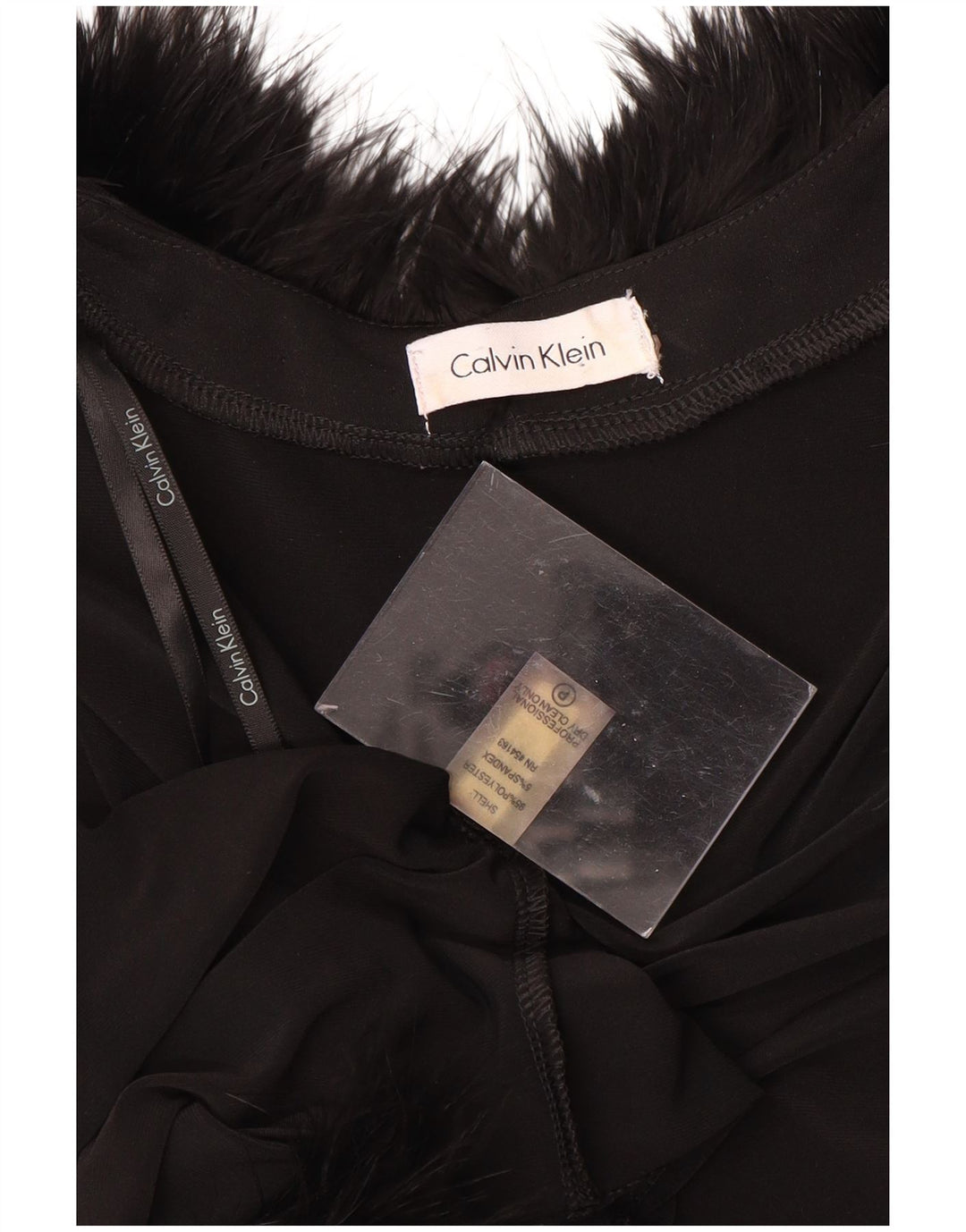 CALVIN KLEIN Ženska majica s bolerima 3/4 rukava UK 14 Veliki crni poliester