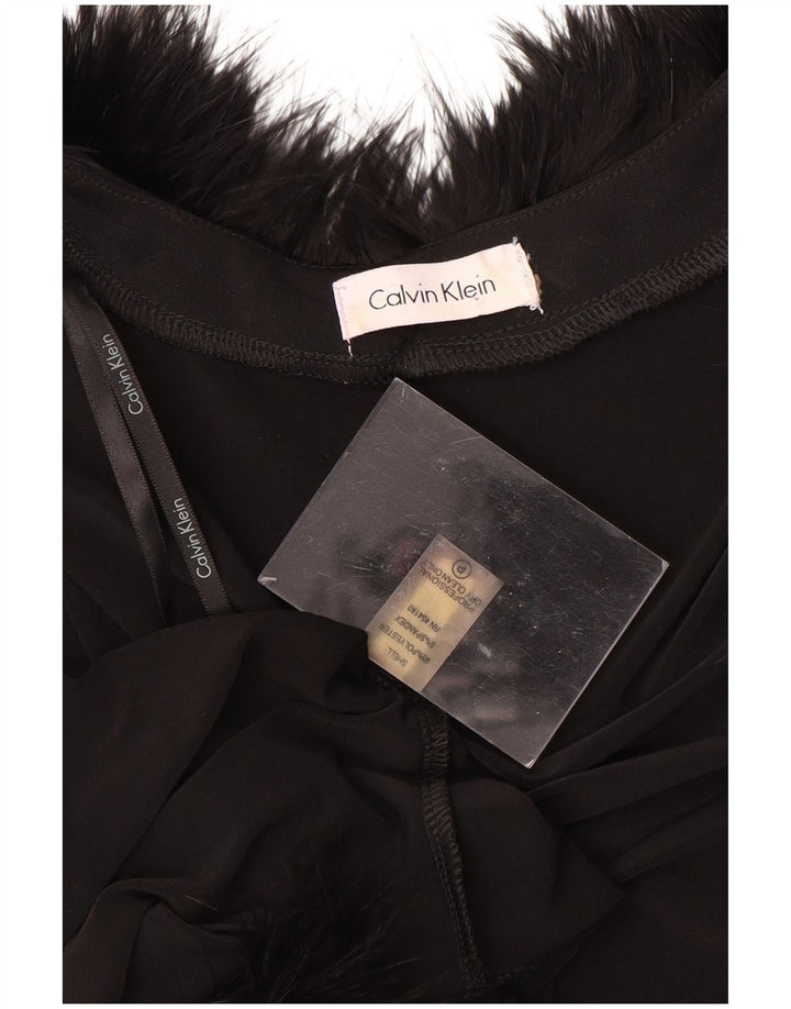 CALVIN KLEIN Ženska majica s bolerima 3/4 rukava UK 14 Veliki crni poliester