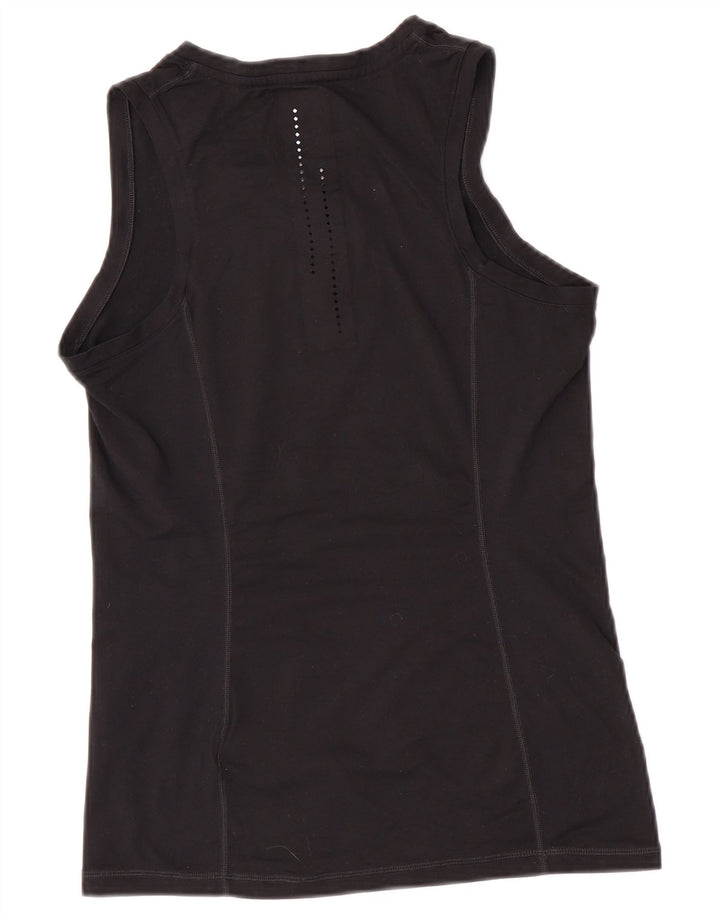 Nike Ženski Dri Fit Graphic Vest Top UK 12 Srednji crni poliester
