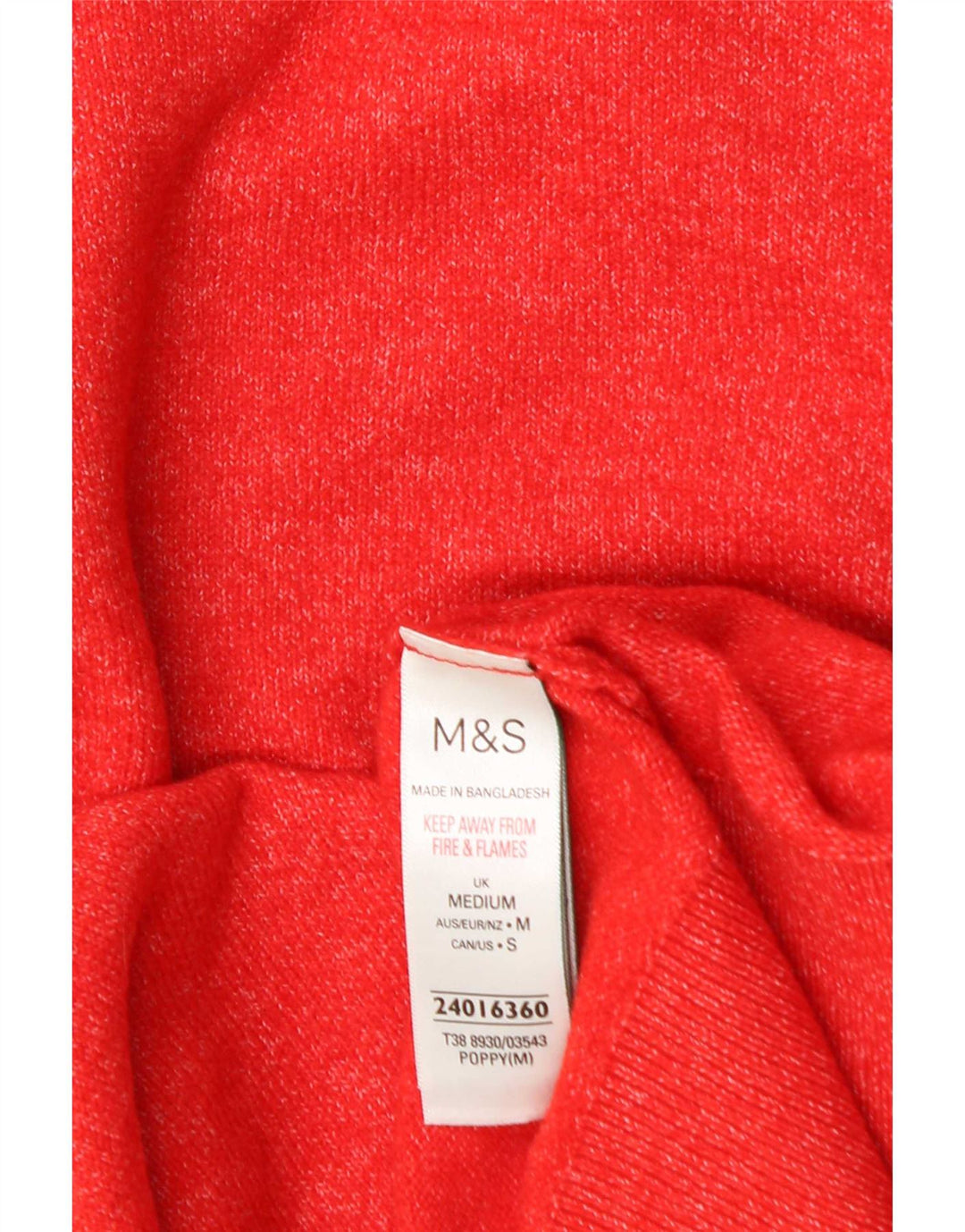 Marks & Spencer ženski pulover s rol izrezom UK 14 srednje narančasta