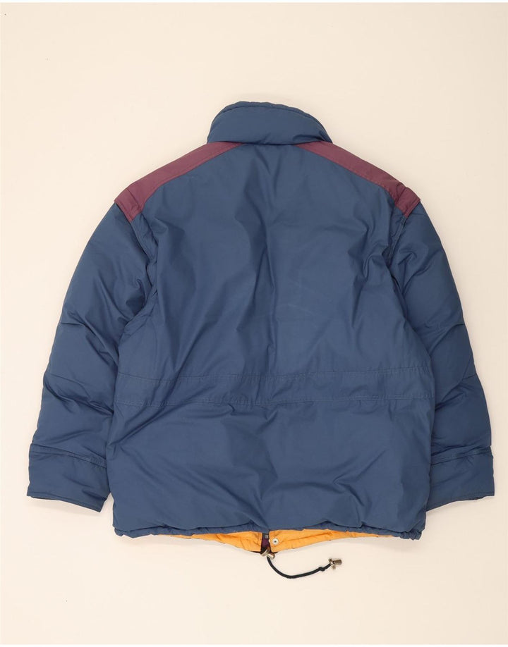 DIADORA Womens Padded Jacket UK 16 Large Blue Colourblock Polyester Vintage Diadora and Second-Hand Diadora from Messina Hembry 