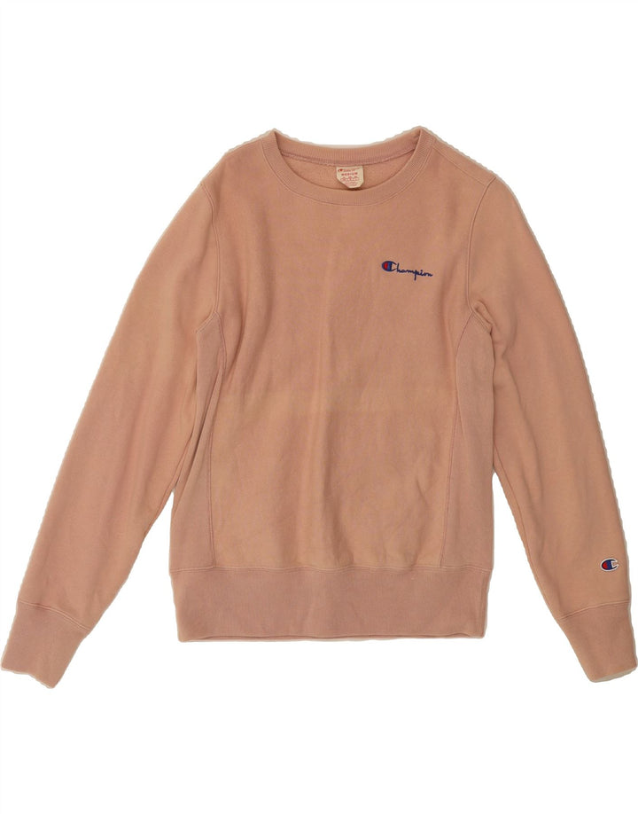 CHAMPION Womens Sweatshirt Jumper UK 14 Medium Pink Vintage Champion and Second-Hand Champion from Messina Hembry 