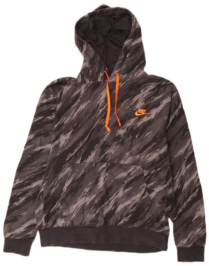 Nike muška majica s kapuljačom srednje siva kamuflažna boja