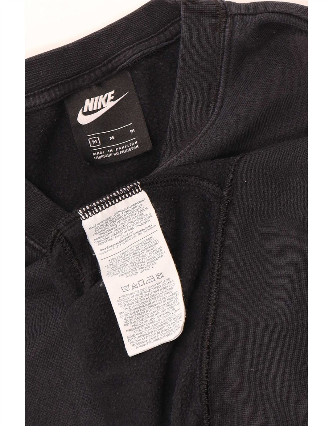 Nike ženski kratki kratki džemper UK 14 Srednje crni pamuk