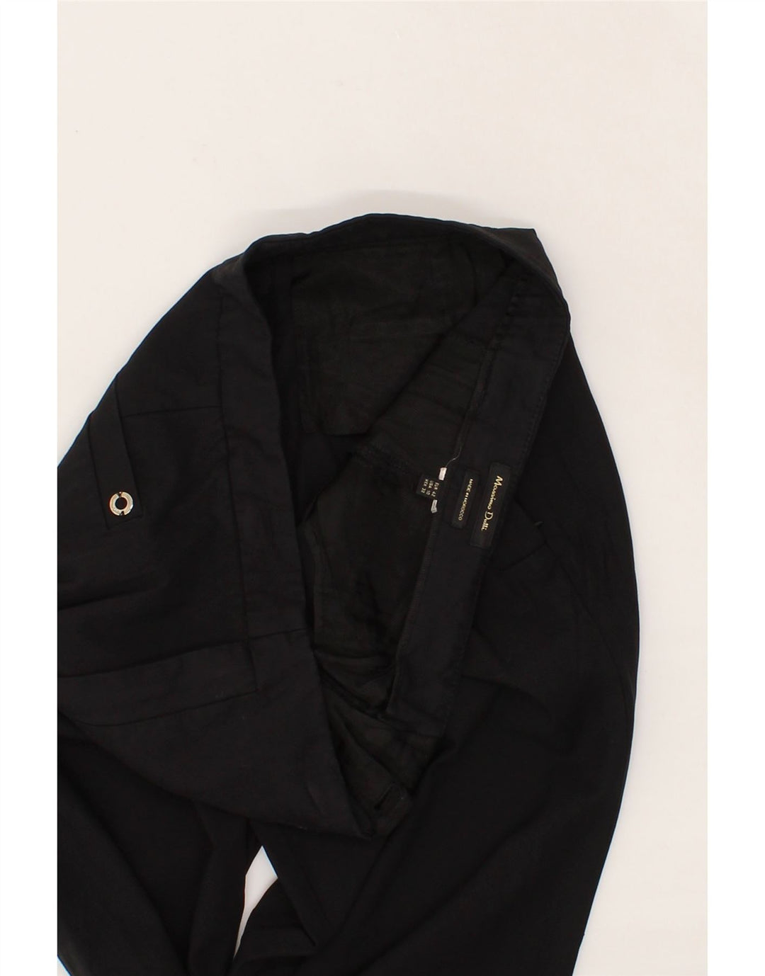 MASSIMO DUTTI Womens Tapered Cropped Trousers W32 L27 Black Vintage Massimo Dutti and Second-Hand Massimo Dutti from Messina Hembry 