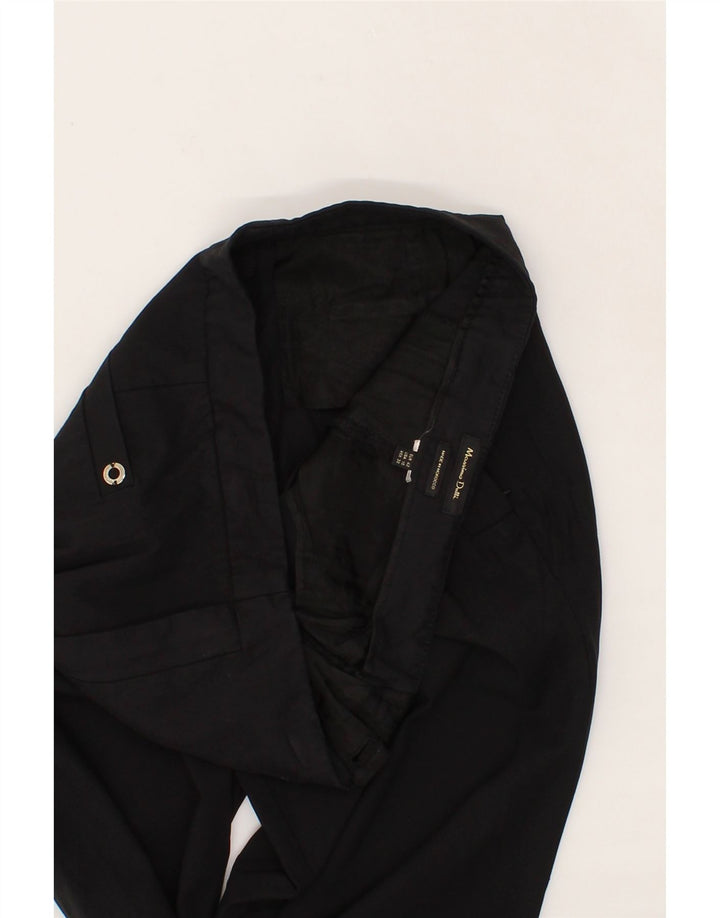 MASSIMO DUTTI Womens Tapered Cropped Trousers W32 L27 Black Vintage Massimo Dutti and Second-Hand Massimo Dutti from Messina Hembry 