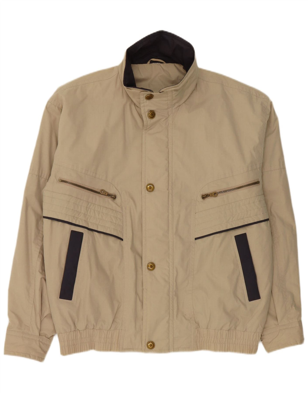Vintage muška bomber jakna UK 42 XL bež poliester u boji