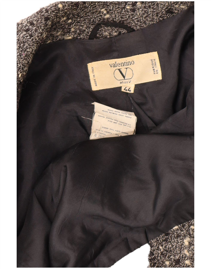 VALENTINO Ženska jakna s dvostrukim kopčanjem IT 44 srednje siva s pjegama