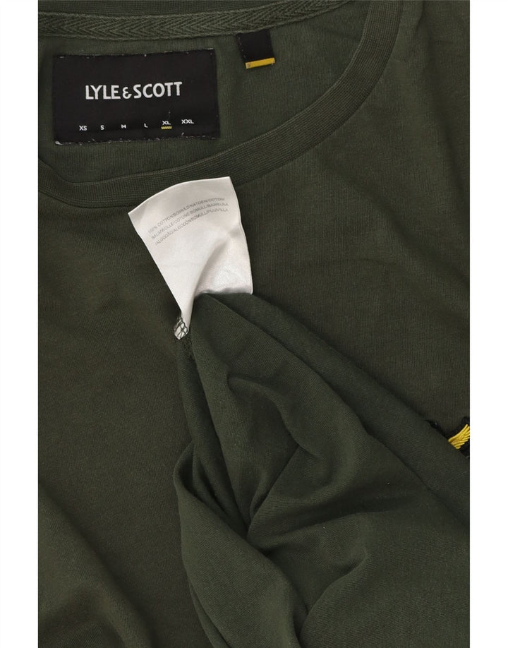 Lyle & Scott muška majica kratkih rukava XL kaki pamuk