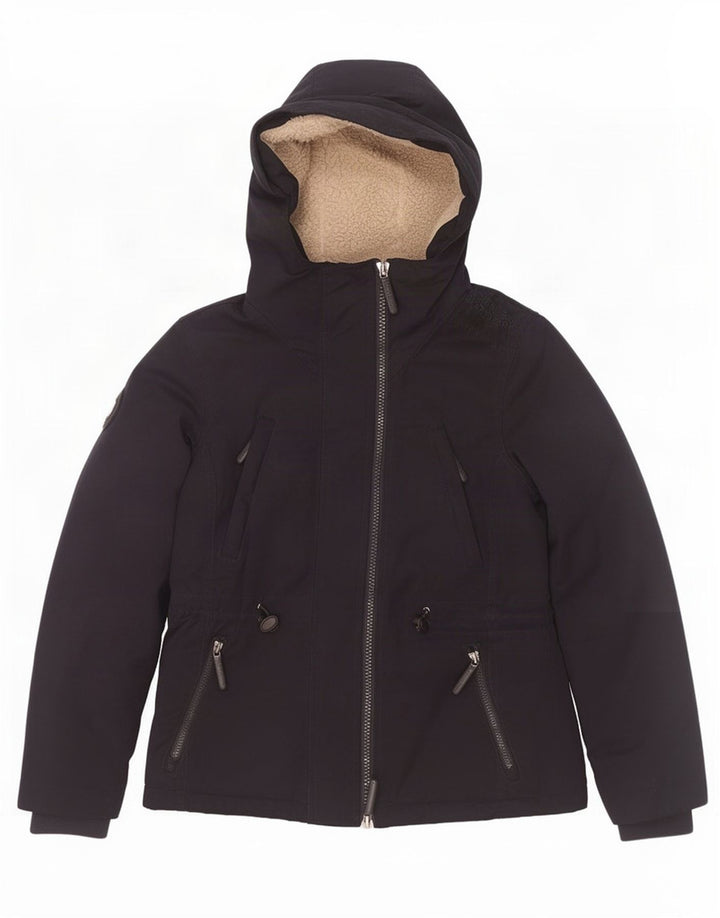 Superdry ženska jakna s kapuljačom Windparka UK 14 Srednja tamnoplava