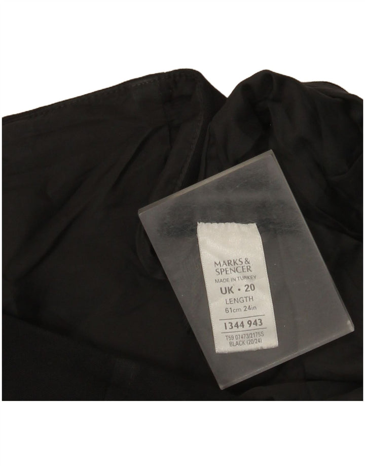 Marks & Spencer ženska mini pencil suknja UK 20 2XL W40 crni poliester
