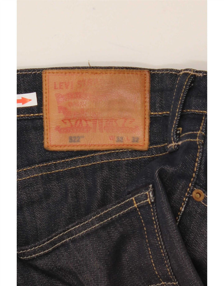 Levi's muške 522 ravne traperice W32 L32 tamnoplavi pamuk