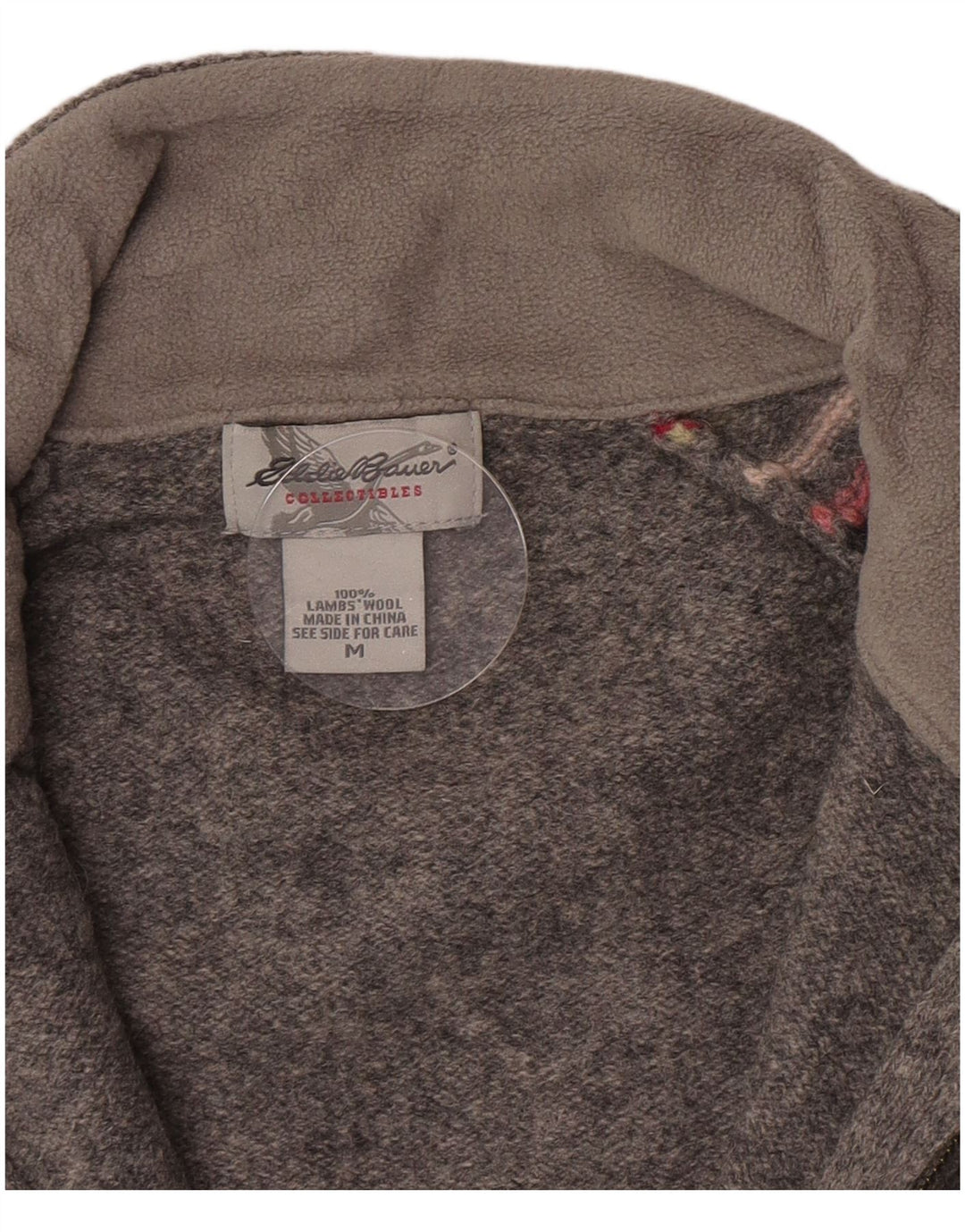 Eddie Bauer ženski kardigan džemper UK 12 srednje sive pruge od janjeće vune