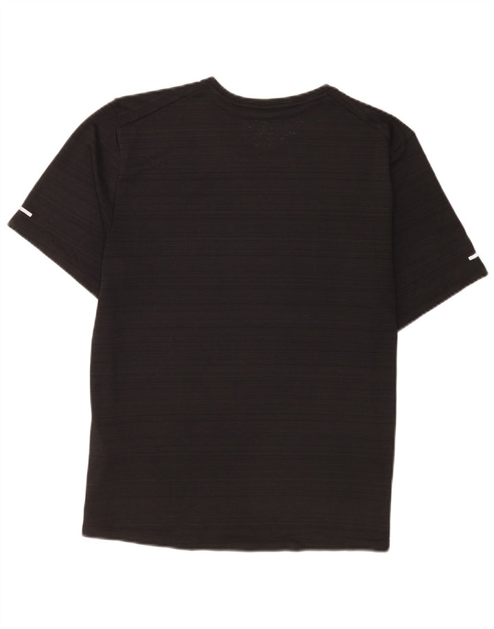 Nike Dri Fit T-Shirt Top srednje crne pruge od poliestera