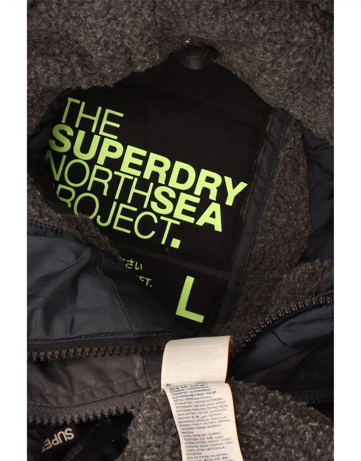Superdry muška vjetrovka s kapuljačom UK 40 Veliki tamnoplavi logotip
