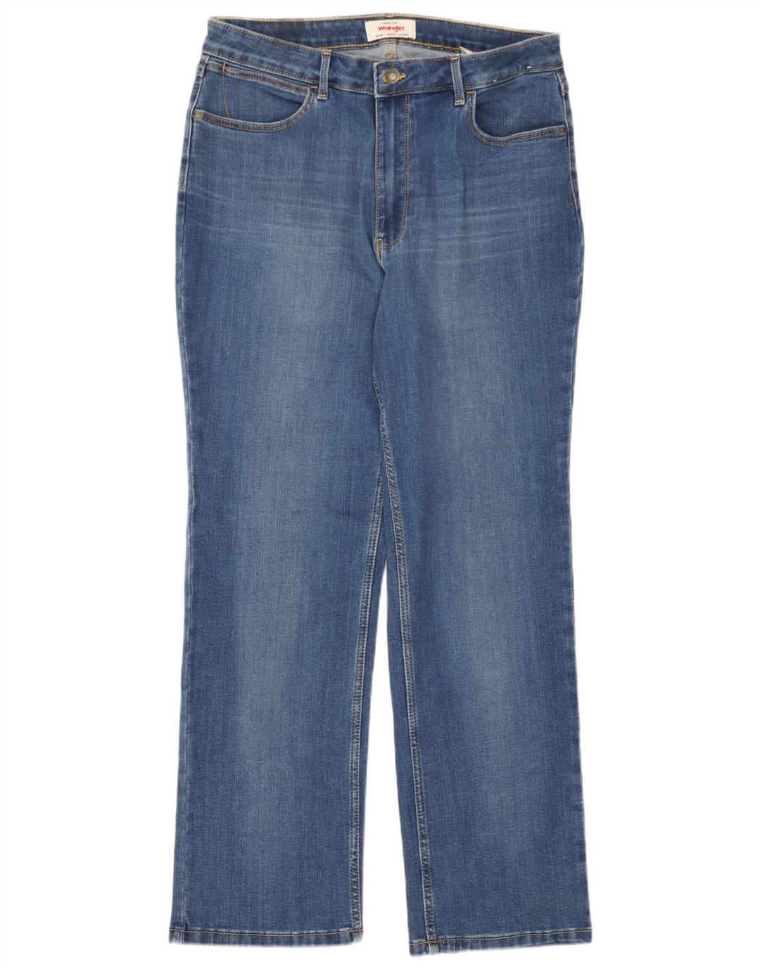 Wrangler ženske ravne traperice W32 L30 plavi pamuk