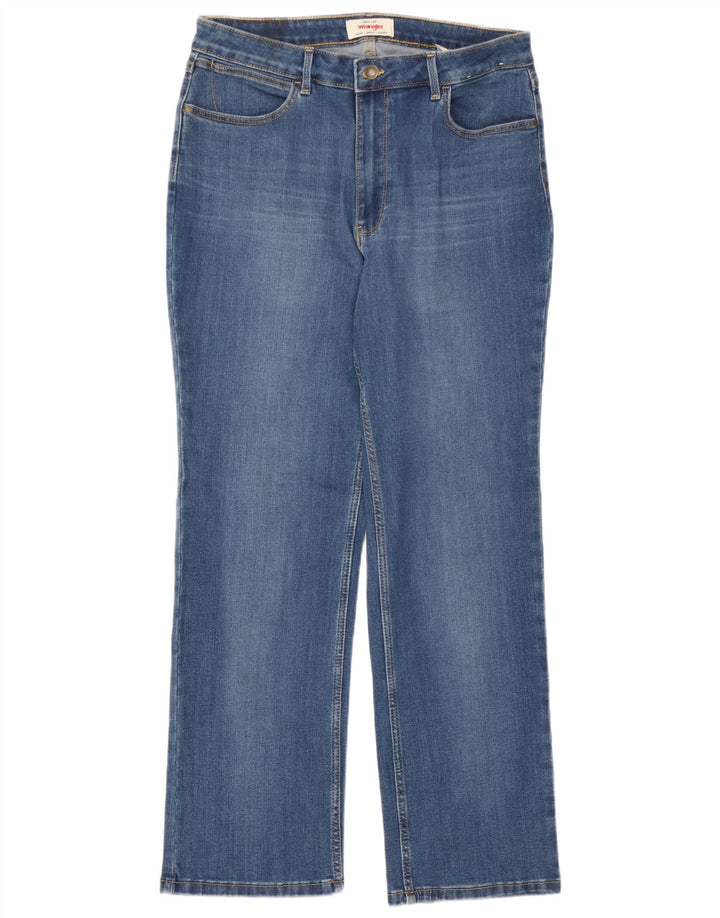 Wrangler ženske ravne traperice W32 L30 plavi pamuk