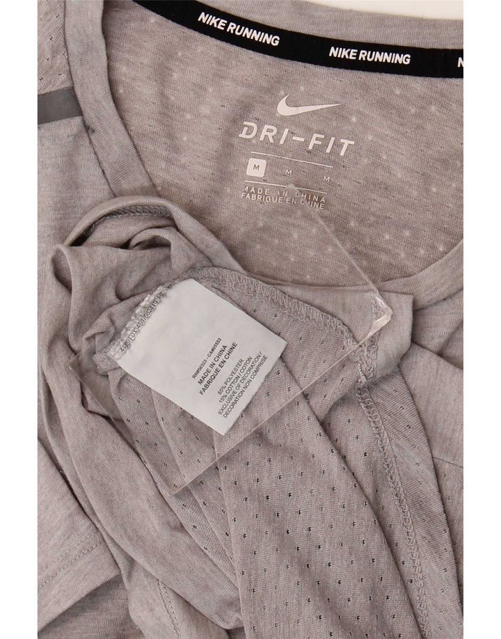 Nike Dri Fit majica kratkih rukava srednje sivi poliester