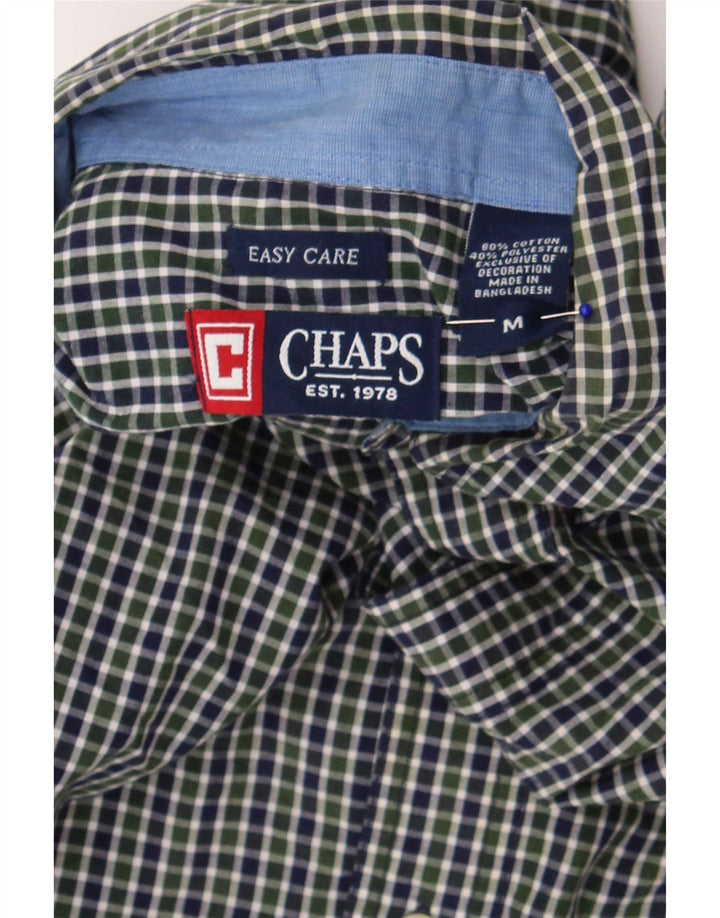 Chaps muška klasična košulja srednje zelene boje od gingham pamuka