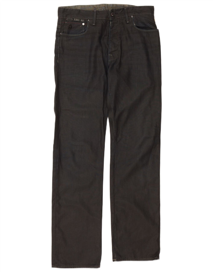 G-STAR muške 3301 ravne traperice W32 L34 tamnoplavi pamuk