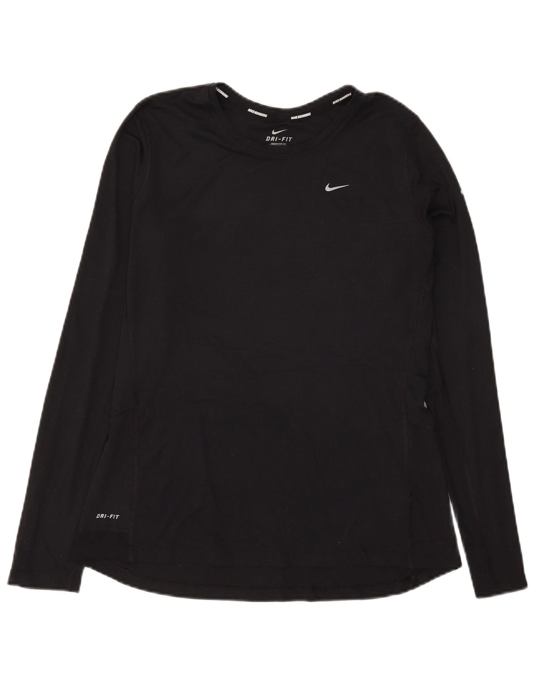 Nike Ženska Dri Fit Top majica dugih rukava UK 16 Veliki crni poliester