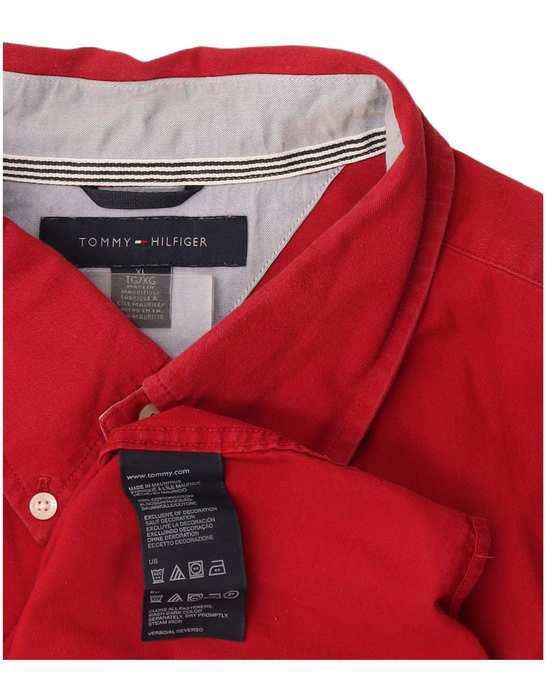 Tommy Hilfiger muška košulja XL crveni pamuk