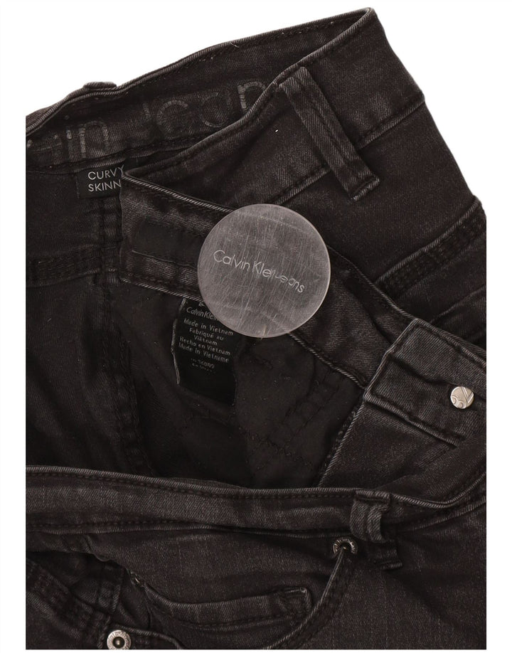 CALVIN KLEIN Ženske uske traperice s oblinama W34 L30 sive