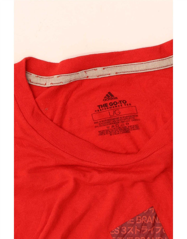Adidas muška majica Climalite Graphic T-Shirt Veliki crveni poliester