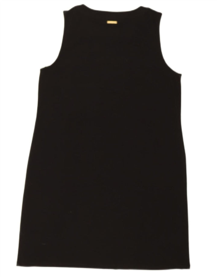 MICHAEL KORS Womens Sleeveless Shift Dress UK 14 Large Black Polyester