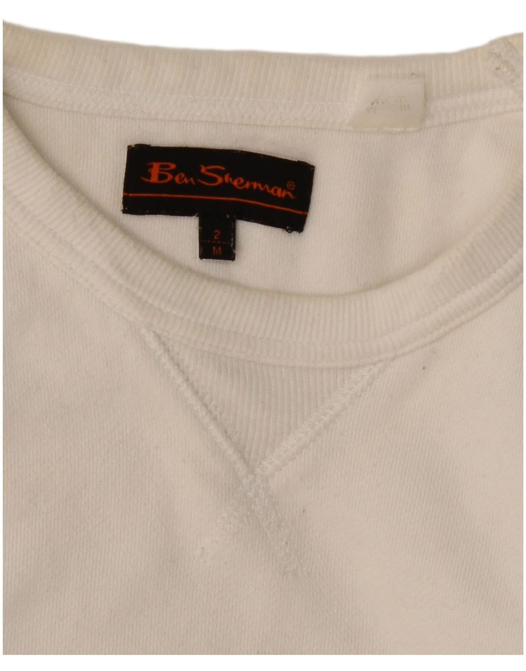 Ben Sherman muški džemper s grafičkim motivima, srednji bijeli pamuk