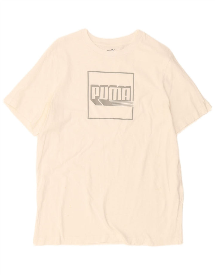 Puma muška velika bijela majica s grafičkim motivima
